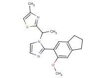 2-{1-[2-(6-methoxy-2,3-dihydro-1H-inden-5-yl)-1H-imidazol-1-yl]ethyl}-4-methyl-1,3-thiazole