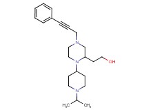 2-[1-(1-isopropyl-4-piperidinyl)-4-(3-phenyl-2-propyn-1-yl)-2-piperazinyl]ethanol