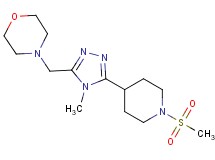 4-({4-methyl-5-[1-(methylsulfonyl)piperidin-4-yl]-4H-1,2,4-triazol-3-yl}methyl)morpholine