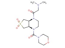 N,N-dimethyl-2-[(4aR*,7aS*)-4-(morpholin-4-ylcarbonyl)-6,6-dioxidohexahydrothieno[3,4-b]pyrazin-1(2H)-yl]-2-oxoethanamine