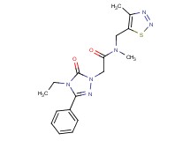 2-(4-ethyl-5-oxo-3-phenyl-4,5-dihydro-1H-1,2,4-triazol-1-yl)-N-methyl-N-[(4-methyl-1,2,3-thiadiazol-5-yl)methyl]acetamide
