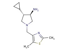 rel-(3R,4S)-4-cyclopropyl-1-[(2,5-dimethyl-1,3-thiazol-4-yl)methyl]-3-pyrrolidinamine dihydrochloride