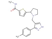 N-methyl-5-(1-{[3-(4-methylphenyl)-1H-pyrazol-4-yl]methyl}-2-pyrrolidinyl)-2-thiophenecarboxamide