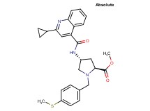 methyl (4R)-4-{[(2-cyclopropyl-4-quinolinyl)carbonyl]amino}-1-[4-(methylthio)benzyl]-L-prolinate