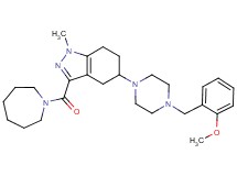 3-(1-azepanylcarbonyl)-5-[4-(2-methoxybenzyl)-1-piperazinyl]-1-methyl-4,5,6,7-tetrahydro-1H-indazole