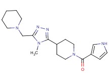 4-[4-methyl-5-(piperidin-1-ylmethyl)-4H-1,2,4-triazol-3-yl]-1-(1H-pyrrol-3-ylcarbonyl)piperidine