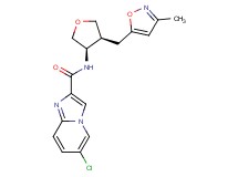 6-chloro-N-{(3R*,4S*)-4-[(3-methylisoxazol-5-yl)methyl]tetrahydrofuran-3-yl}imidazo[1,2-a]pyridine-2-carboxamide