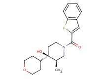 (3R*,4R*)-1-(1-benzothien-2-ylcarbonyl)-3-methyl-4-(tetrahydro-2H-pyran-4-yl)piperidin-4-ol