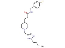 3-{1-[(2-butyl-1H-imidazol-4-yl)methyl]-4-piperidinyl}-N-(4-fluorobenzyl)propanamide