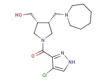 {(3R*,4R*)-4-(1-azepanylmethyl)-1-[(4-chloro-1H-pyrazol-3-yl)carbonyl]-3-pyrrolidinyl}methanol