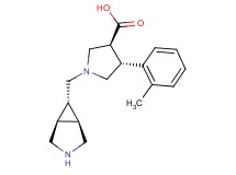 (3S*,4R*)-1-[(1R*,5S*,6r)-3-azabicyclo[3.1.0]hex-6-ylmethyl]-4-(2-methylphenyl)pyrrolidine-3-carboxylic acid