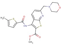 methyl 3-{[(5-methyl-2-thienyl)carbonyl]amino}-6-(4-morpholinylmethyl)thieno[2,3-b]pyridine-2-carboxylate