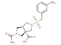(3aS*,6aS*)-2-acetyl-5-[(3-methylbenzyl)sulfonyl]hexahydropyrrolo[3,4-c]pyrrole-3a(1H)-carboxylic acid