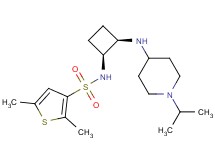 N-{(1S*,2R*)-2-[(1-isopropyl-4-piperidinyl)amino]cyclobutyl}-2,5-dimethyl-3-thiophenesulfonamide