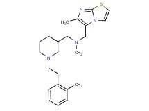 N-methyl-1-(6-methylimidazo[2,1-b][1,3]thiazol-5-yl)-N-({1-[2-(2-methylphenyl)ethyl]-3-piperidinyl}methyl)methanamine