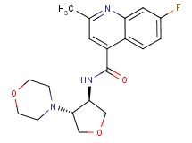 7-fluoro-2-methyl-N-[(3R*,4R*)-4-(4-morpholinyl)tetrahydro-3-furanyl]-4-quinolinecarboxamide