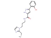 N-[3-(2-ethyl-1H-imidazol-1-yl)propyl]-3-(2-hydroxyphenyl)-1H-pyrazole-5-carboxamide