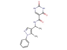 N-[1-(5-methyl-1-phenyl-1H-pyrazol-4-yl)ethyl]-2,4-dioxo-1,2,3,4-tetrahydropyrimidine-5-carboxamide
