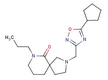 2-[(5-cyclopentyl-1,2,4-oxadiazol-3-yl)methyl]-7-propyl-2,7-diazaspiro[4.5]decan-6-one