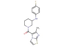 N-(4-fluorophenyl)-1-[(6-methylimidazo[2,1-b][1,3]thiazol-5-yl)carbonyl]-3-piperidinamine