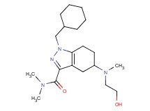 1-(cyclohexylmethyl)-5-[(2-hydroxyethyl)(methyl)amino]-N,N-dimethyl-4,5,6,7-tetrahydro-1H-indazole-3-carboxamide