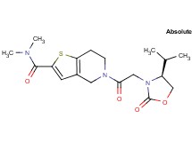 5-{[(4S)-4-isopropyl-2-oxo-1,3-oxazolidin-3-yl]acetyl}-N,N-dimethyl-4,5,6,7-tetrahydrothieno[3,2-c]pyridine-2-carboxamide