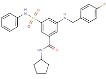 3-(anilinosulfonyl)-N-cyclopentyl-5-[(4-fluorobenzyl)amino]benzamide