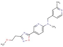 5-[3-(2-methoxyethyl)-1,2,4-oxadiazol-5-yl]-N-methyl-N-[(2-methylpyridin-4-yl)methyl]pyridin-2-amine
