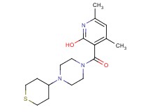 4,6-dimethyl-3-{[4-(tetrahydro-2H-thiopyran-4-yl)-1-piperazinyl]carbonyl}-2-pyridinol