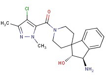 (2R*,3R*)-3-amino-1'-[(4-chloro-1,3-dimethyl-1H-pyrazol-5-yl)carbonyl]-2,3-dihydrospiro[indene-1,4'-piperidin]-2-ol