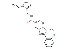 2-(2-chlorophenyl)-N-[(1-ethyl-1H-imidazol-5-yl)methyl]-3-methyl-3H-imidazo[4,5-b]pyridine-6-carboxamide