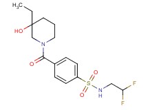 N-(2,2-difluoroethyl)-4-[(3-ethyl-3-hydroxy-1-piperidinyl)carbonyl]benzenesulfonamide