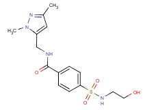 N-[(1,3-dimethyl-1H-pyrazol-5-yl)methyl]-4-{[(2-hydroxyethyl)amino]sulfonyl}benzamide