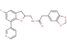 2-(1,3-benzodioxol-5-yl)-N-{[5-fluoro-7-(3-pyridinyl)-2,3-dihydro-1-benzofuran-2-yl]methyl}acetamide