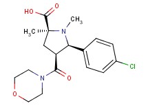 (2S*,4S*,5R*)-5-(4-chlorophenyl)-1,2-dimethyl-4-(morpholin-4-ylcarbonyl)pyrrolidine-2-carboxylic acid