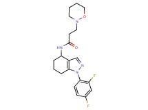 N-[1-(2,4-difluorophenyl)-4,5,6,7-tetrahydro-1H-indazol-4-yl]-3-(1,2-oxazinan-2-yl)propanamide
