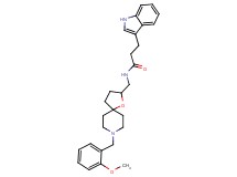 3-(1H-indol-3-yl)-N-{[8-(2-methoxybenzyl)-1-oxa-8-azaspiro[4.5]dec-2-yl]methyl}propanamide