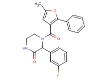 3-(3-fluorophenyl)-4-(5-methyl-2-phenyl-3-furoyl)piperazin-2-one