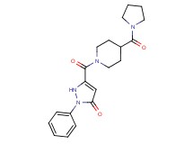 2-phenyl-5-{[4-(1-pyrrolidinylcarbonyl)-1-piperidinyl]carbonyl}-1,2-dihydro-3H-pyrazol-3-one
