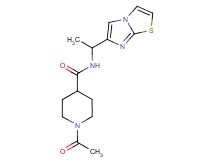 1-acetyl-N-(1-imidazo[2,1-b][1,3]thiazol-6-ylethyl)piperidine-4-carboxamide