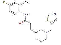 N-(4-fluoro-2-methylphenyl)-3-[1-(1,3-thiazol-5-ylmethyl)piperidin-3-yl]propanamide