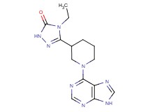 4-ethyl-5-[1-(9H-purin-6-yl)piperidin-3-yl]-2,4-dihydro-3H-1,2,4-triazol-3-one