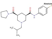 (3R,5S)-N-(4-fluorophenyl)-1-isobutyl-5-(1-pyrrolidinylcarbonyl)-3-piperidinecarboxamide