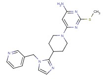 2-(methylthio)-6-{4-[1-(pyridin-3-ylmethyl)-1H-imidazol-2-yl]piperidin-1-yl}pyrimidin-4-amine