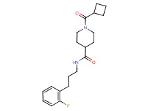 1-(cyclobutylcarbonyl)-N-[3-(2-fluorophenyl)propyl]-4-piperidinecarboxamide