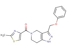 5-[(2-methyl-1,3-thiazol-4-yl)carbonyl]-3-(phenoxymethyl)-4,5,6,7-tetrahydro-1H-pyrazolo[4,3-c]pyridine