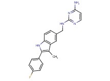 N~2~-{[2-(4-fluorophenyl)-3-methyl-1H-indol-5-yl]methyl}pyrimidine-2,4-diamine