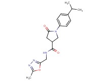 1-(4-isopropylphenyl)-N-[(5-methyl-1,3,4-oxadiazol-2-yl)methyl]-5-oxo-3-pyrrolidinecarboxamide
