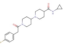 N-cyclopropyl-1'-[(4-fluorophenyl)acetyl]-1,4'-bipiperidine-4-carboxamide