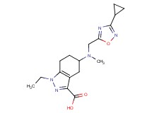 5-[[(3-cyclopropyl-1,2,4-oxadiazol-5-yl)methyl](methyl)amino]-1-ethyl-4,5,6,7-tetrahydro-1H-indazole-3-carboxylic acid